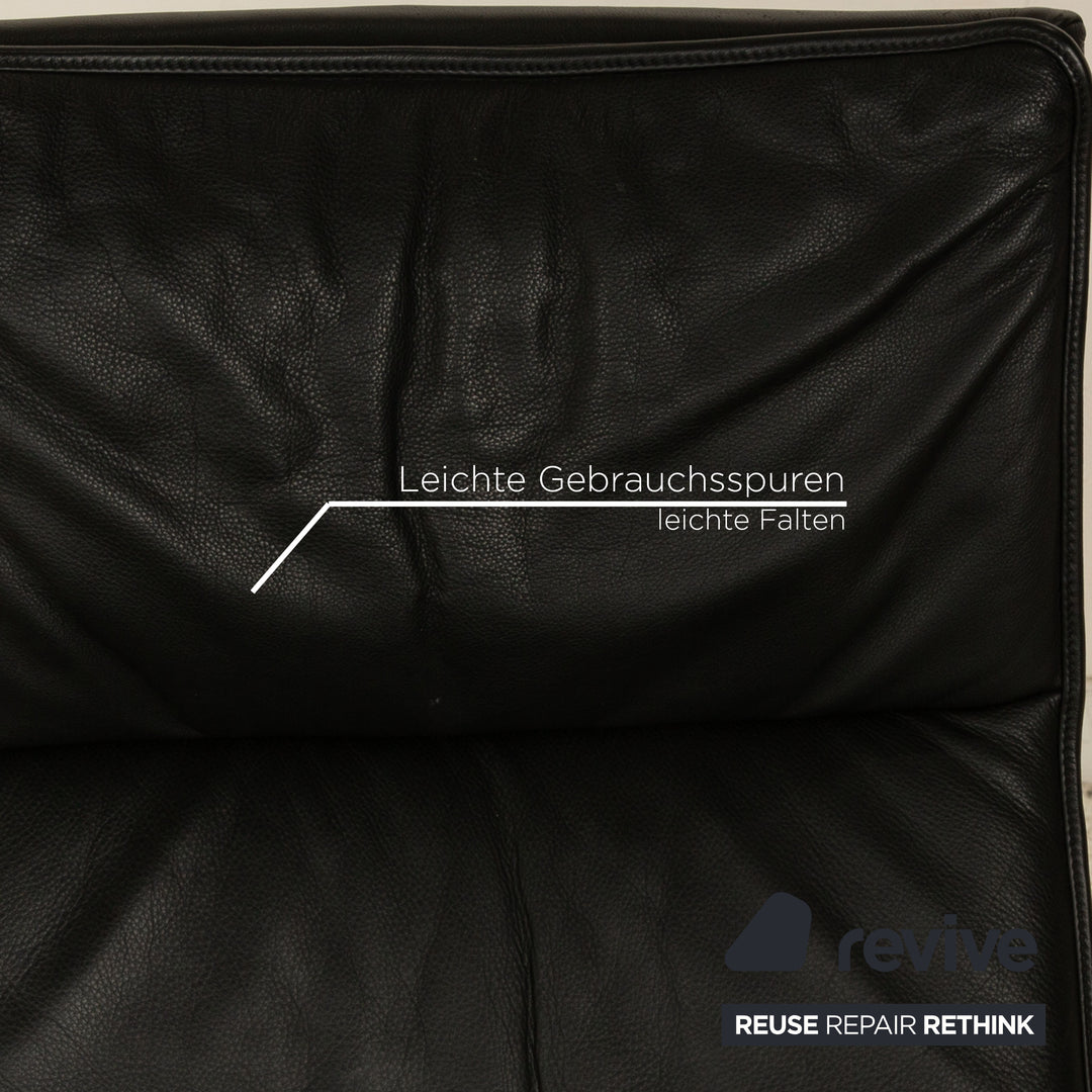 de Sede DS 270 Leder Sessel Schwarz inkl. Hocker