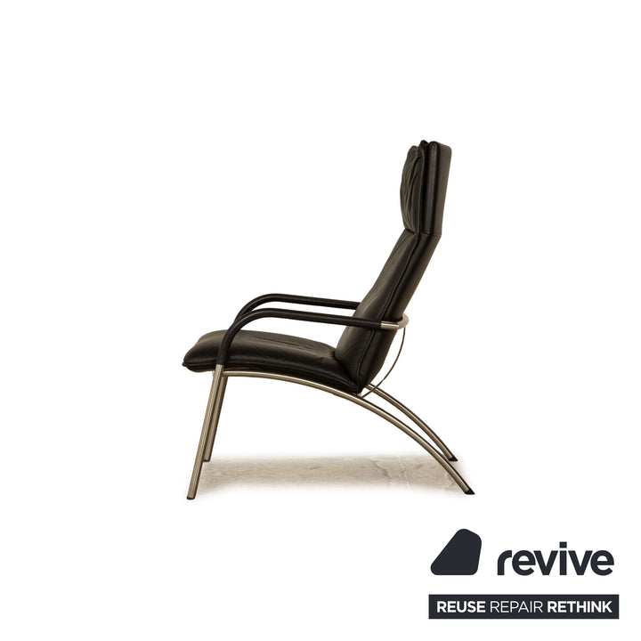 de Sede DS 270 leather armchair black incl. stool