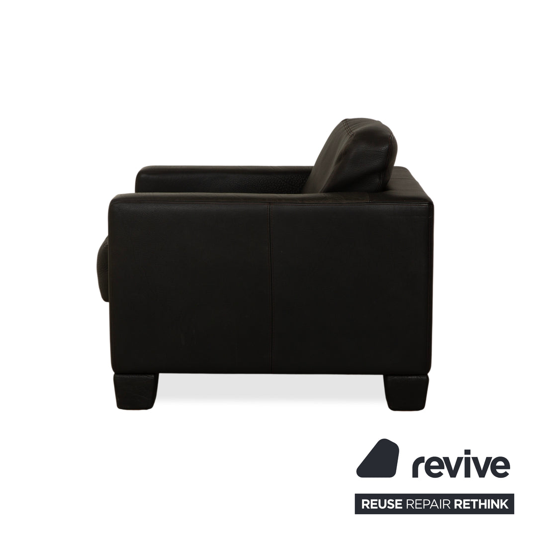de Sede DS-270 Leder Sessel Schwarz Schiefer