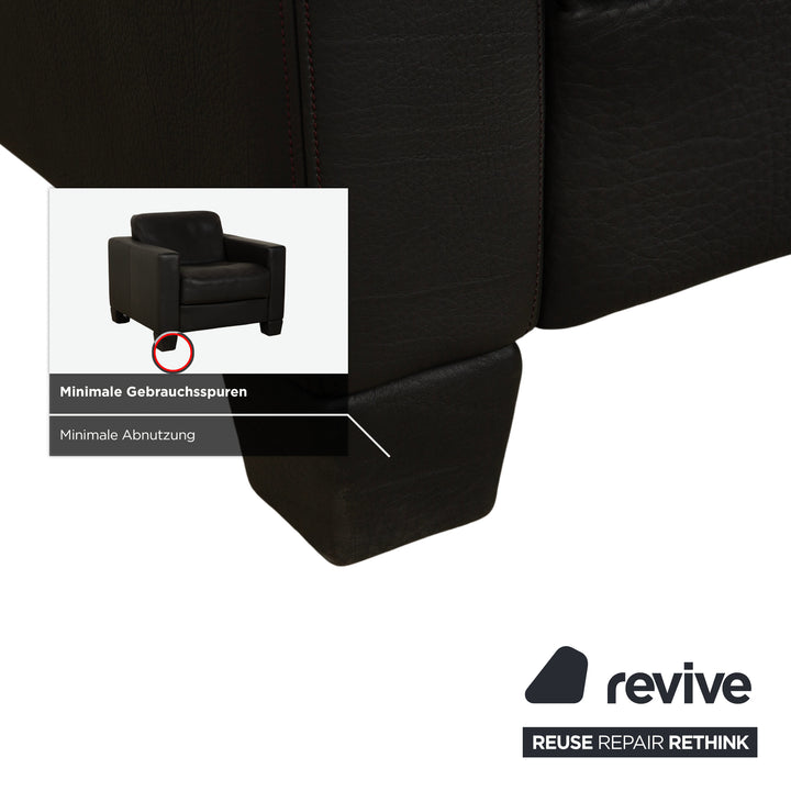 de Sede DS-270 Leder Sessel Schwarz Schiefer