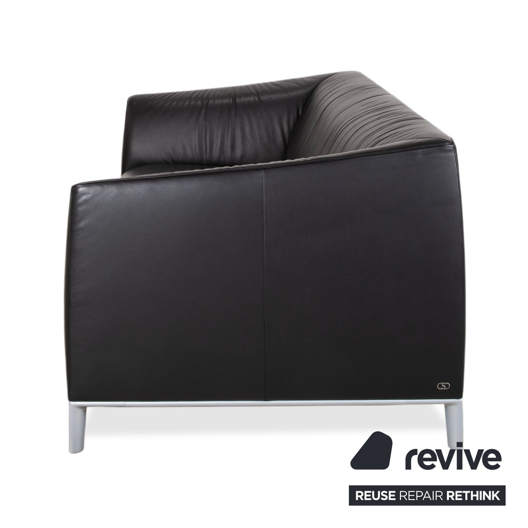 de Sede DS-276 Leder Zweisitzer Schwarz Sofa Couch