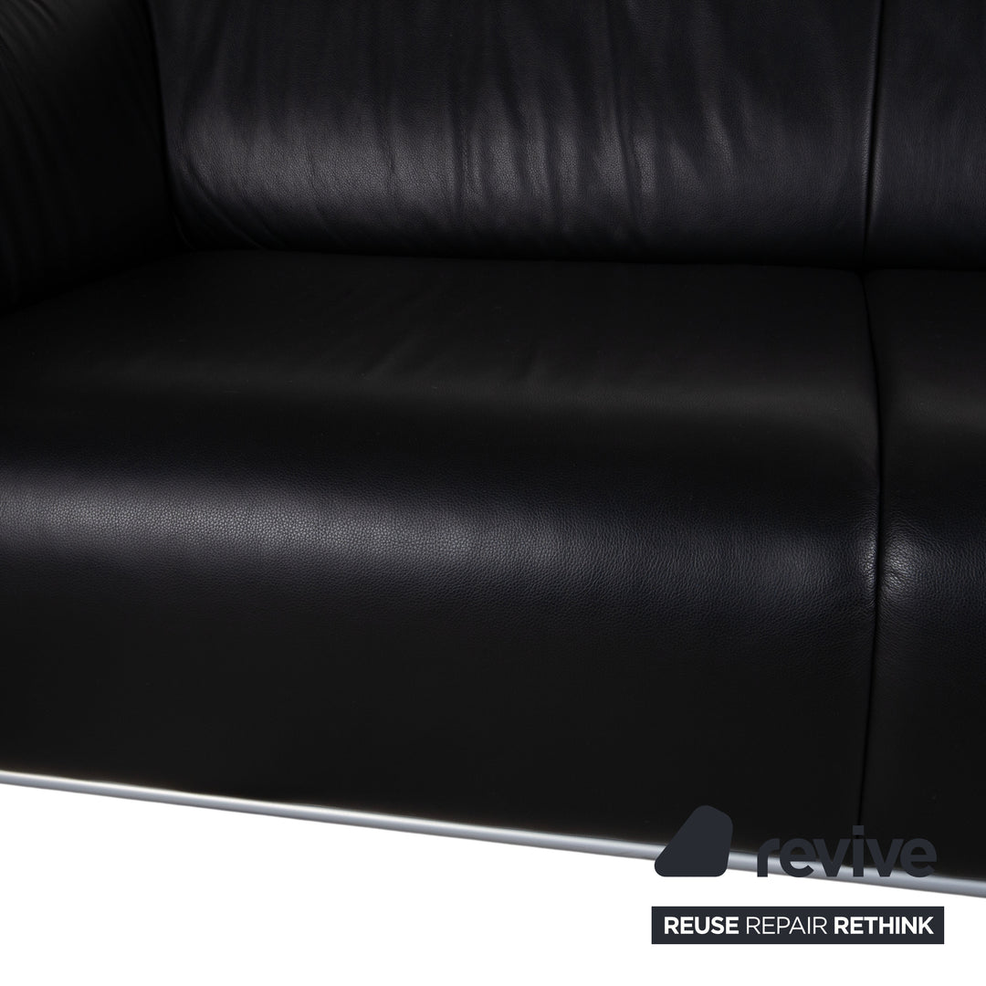 de Sede DS-276 Leder Zweisitzer Schwarz Sofa Couch