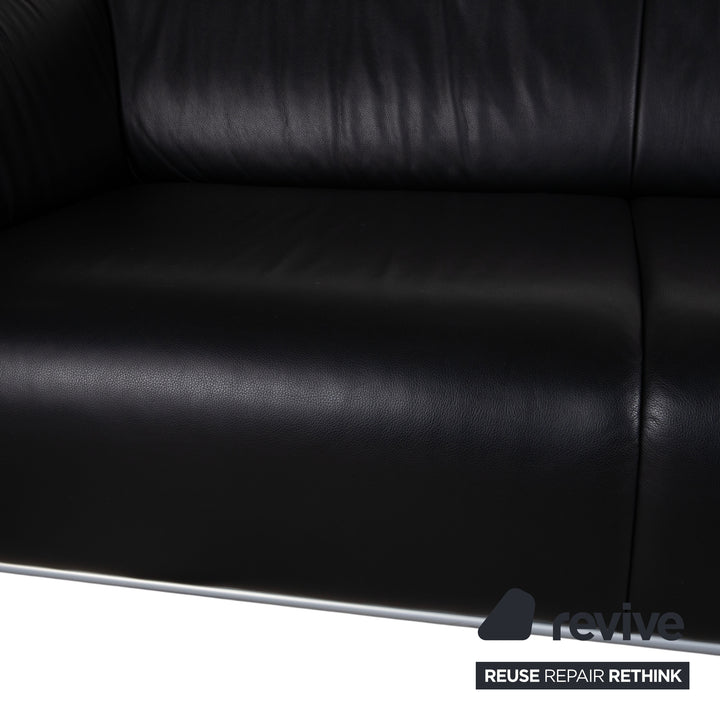de Sede DS-276 Leder Zweisitzer Schwarz Sofa Couch