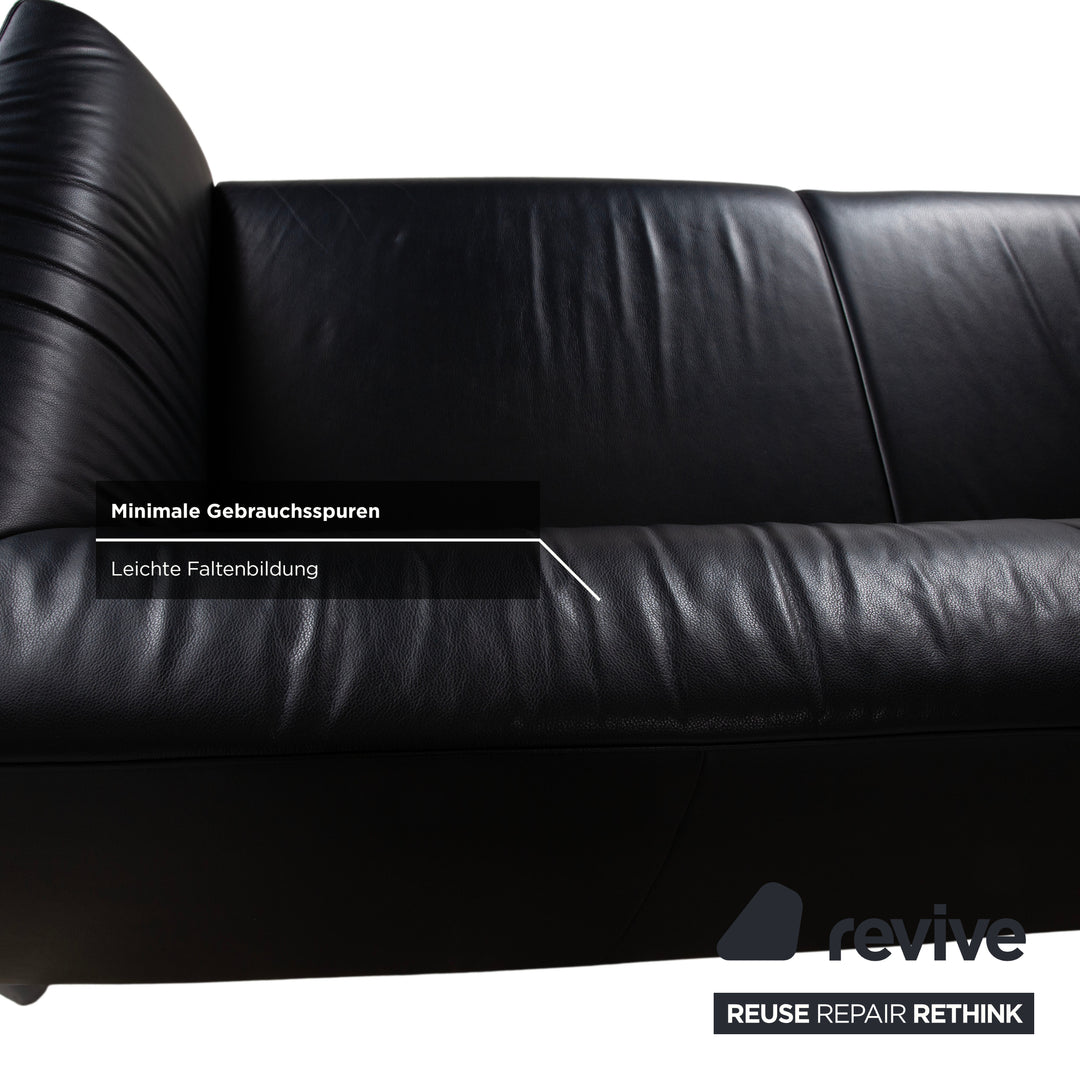 de Sede DS-276 Leder Zweisitzer Schwarz Sofa Couch
