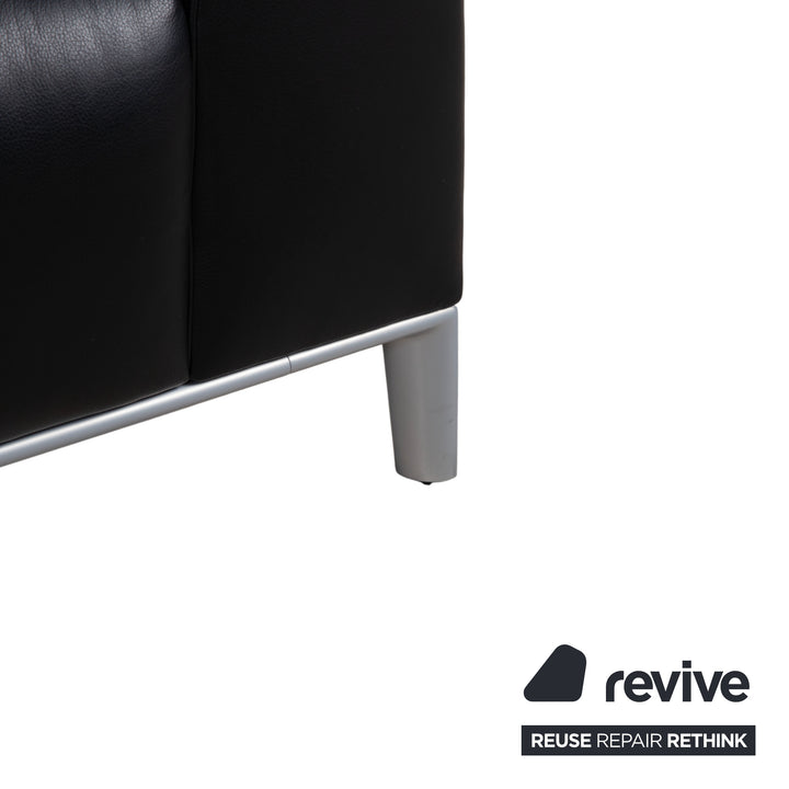 de Sede DS-276 Leder Zweisitzer Schwarz Sofa Couch