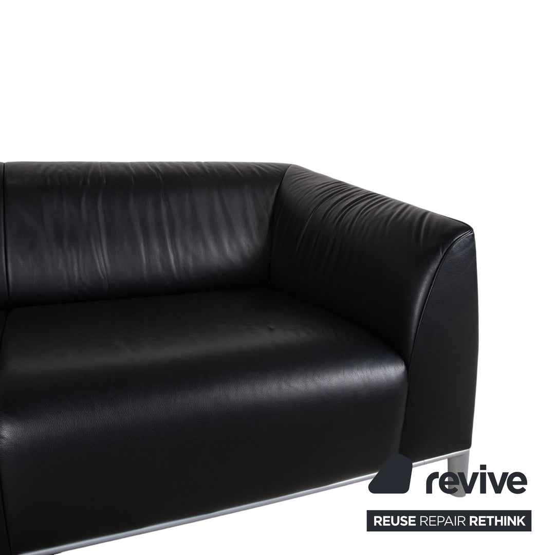 de Sede DS-276 Leder Zweisitzer Schwarz Sofa Couch