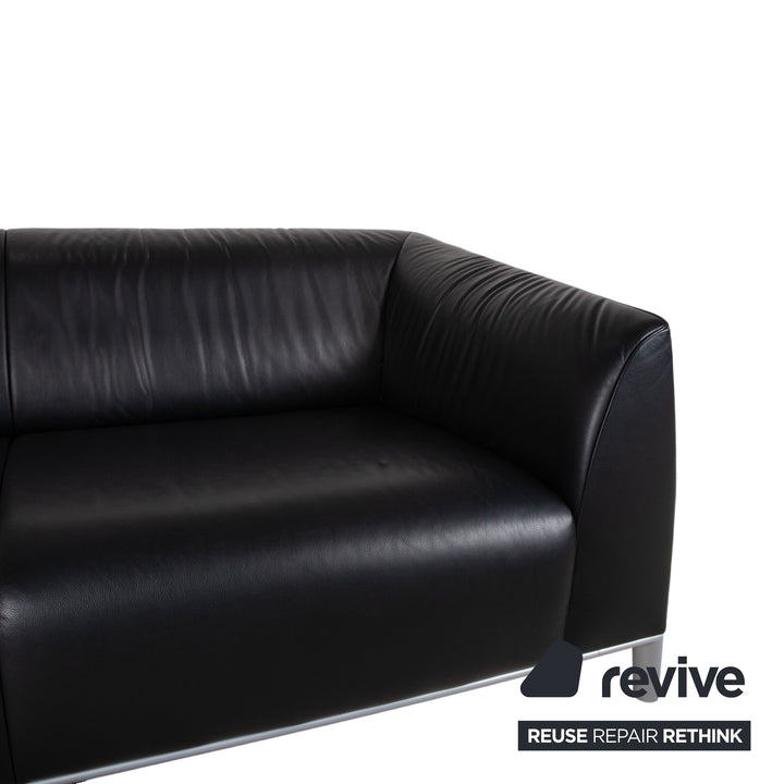 de Sede DS-276 Leder Zweisitzer Schwarz Sofa Couch