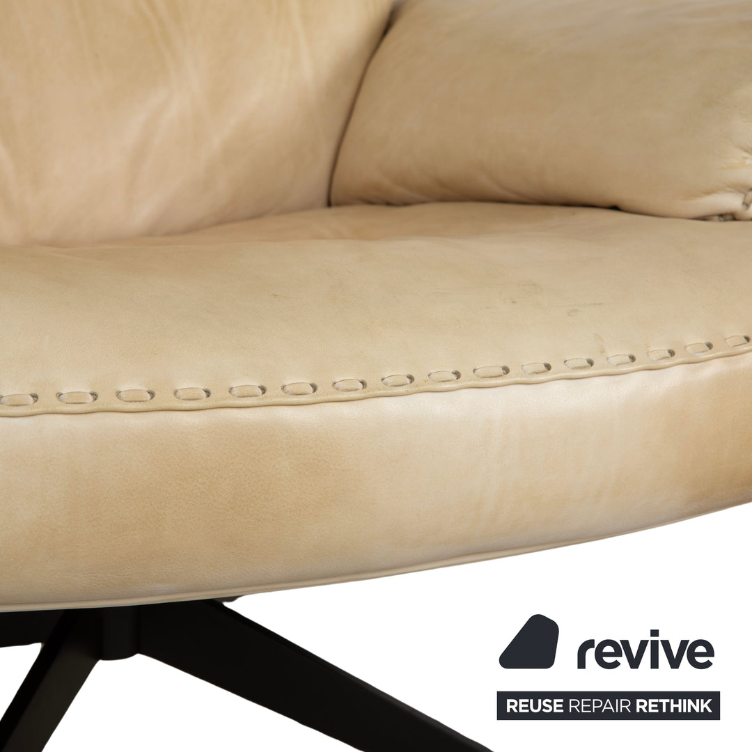 de Sede DS-31 Leder Sessel Creme manuelle Funktion