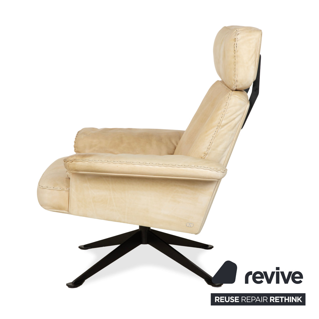 de Sede DS-31 Leder Sessel Creme manuelle Funktion