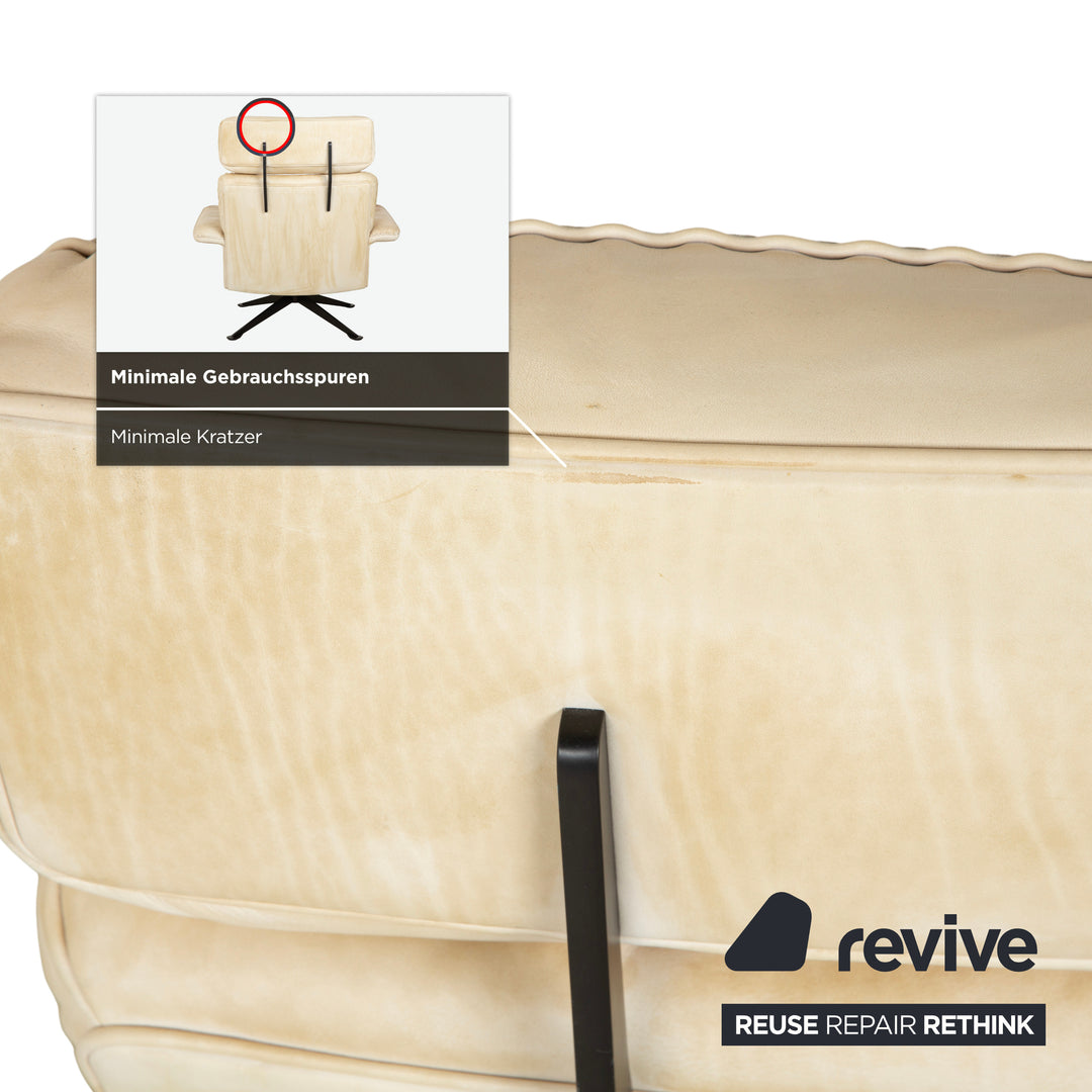 de Sede DS-31 Leder Sessel Creme manuelle Funktion