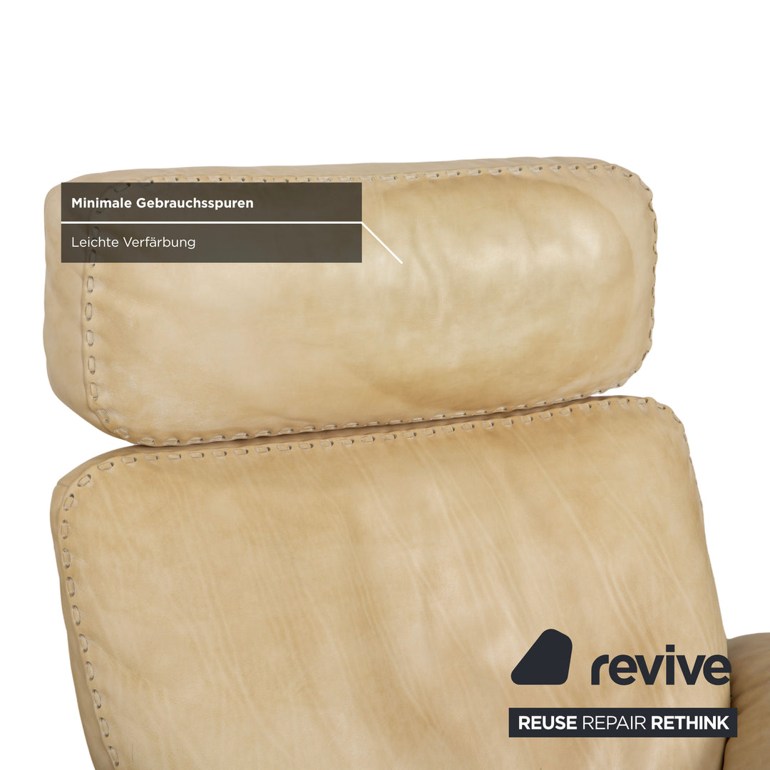de Sede DS-31 Leder Sessel Creme manuelle Funktion