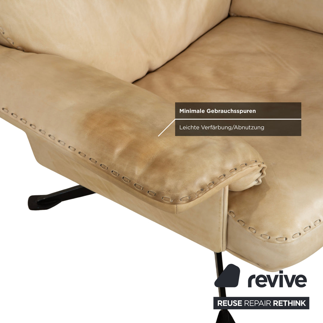 de Sede DS-31 Leder Sessel Creme manuelle Funktion