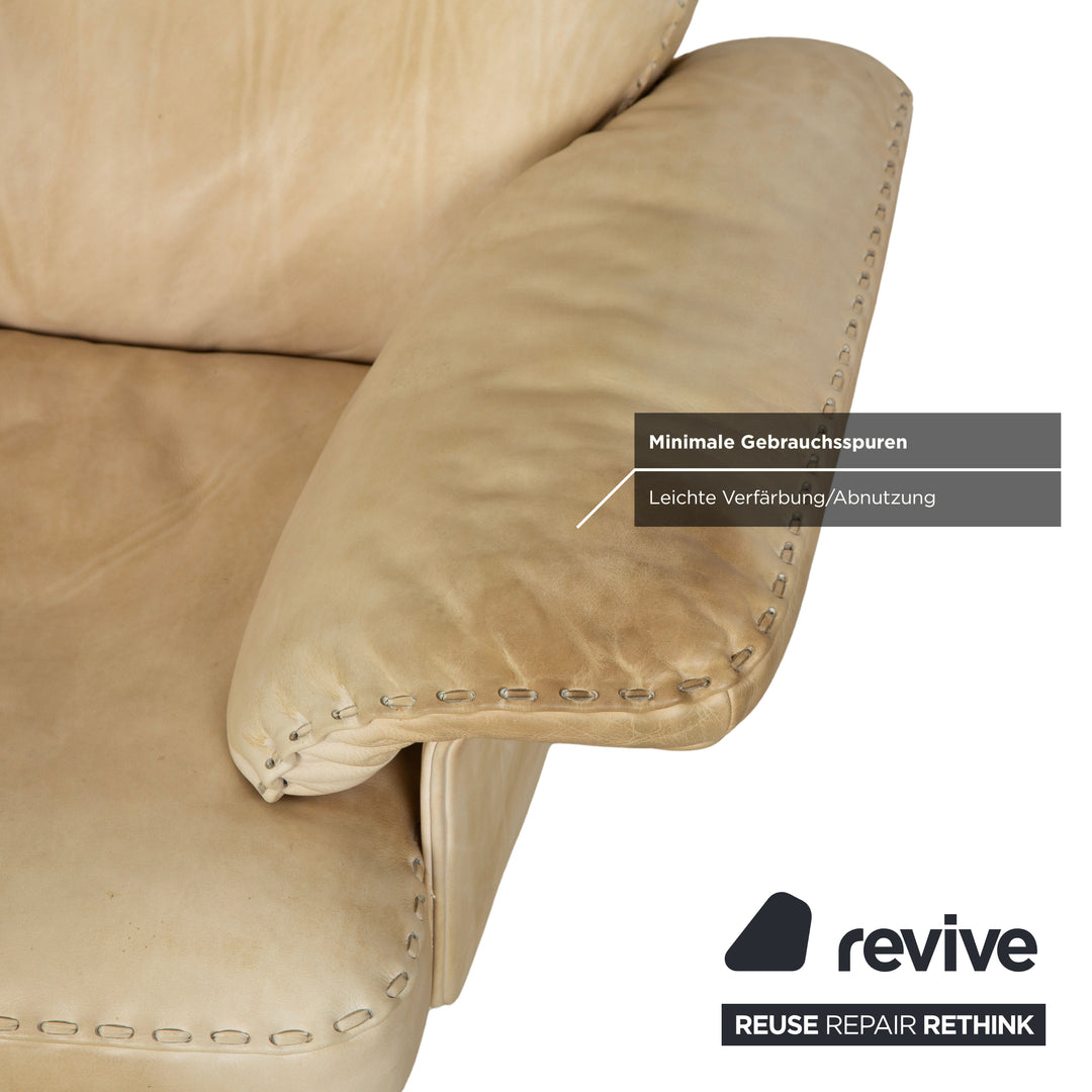 de Sede DS-31 Leder Sessel Creme manuelle Funktion