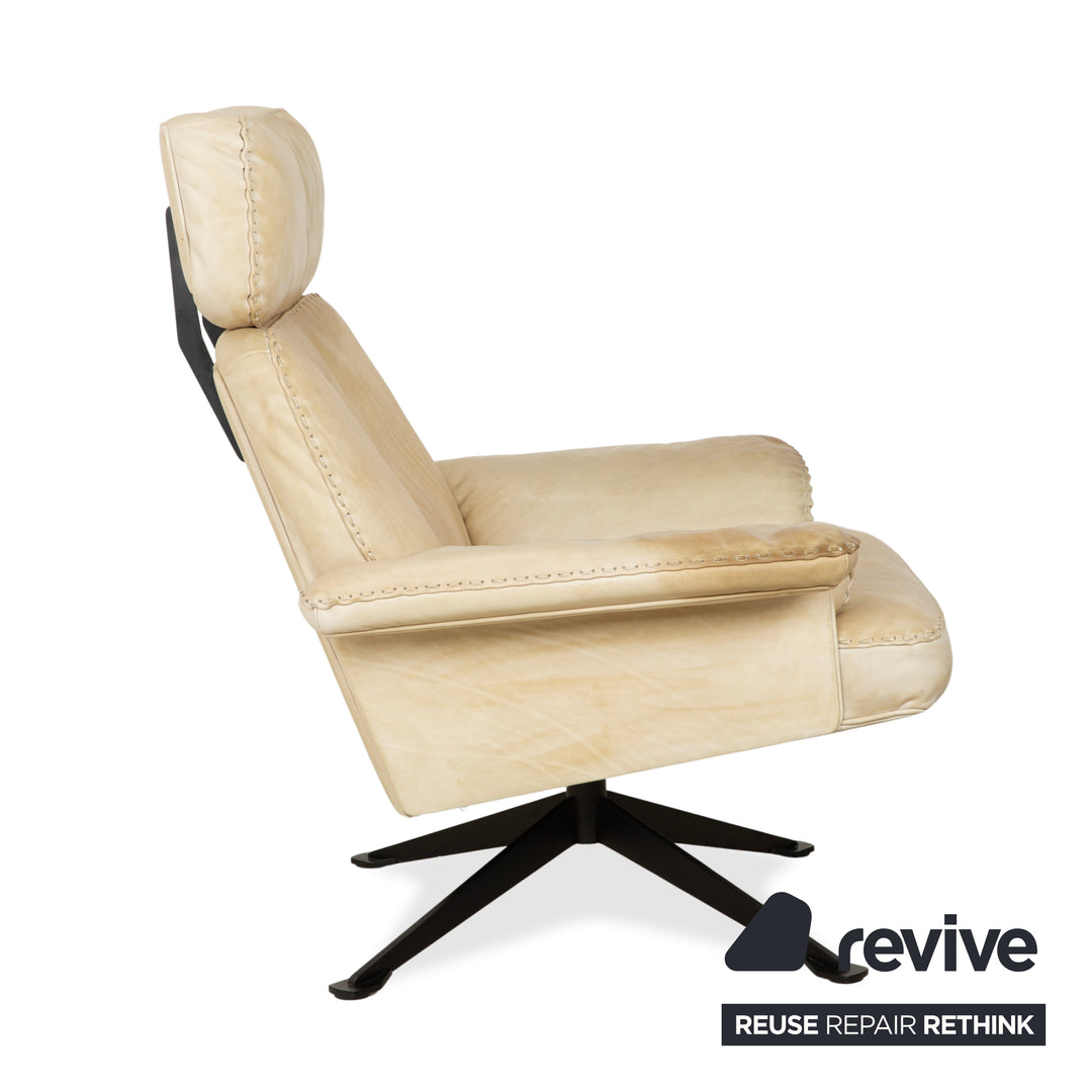 de Sede DS-31 Leder Sessel Creme manuelle Funktion