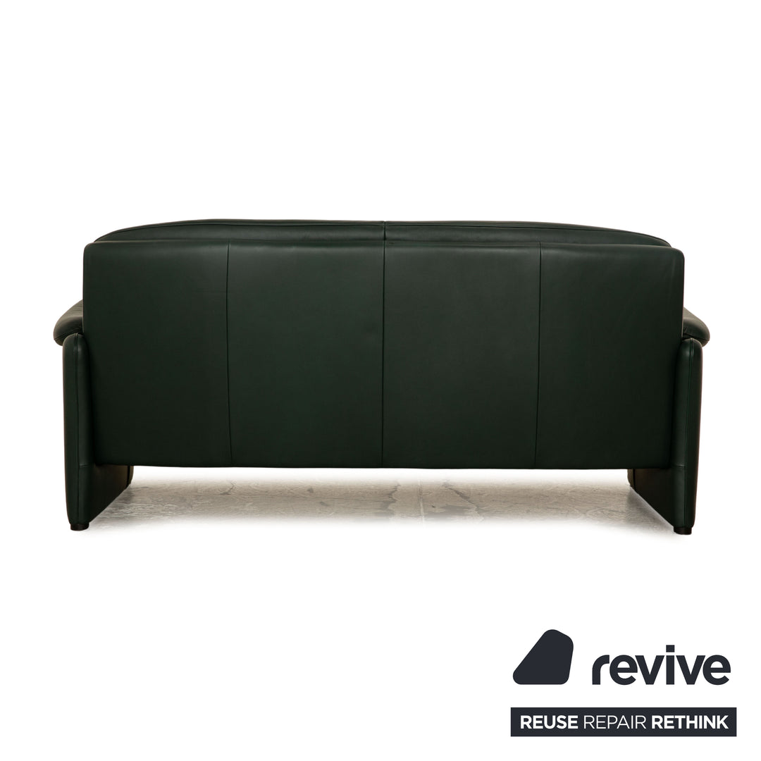 de Sede DS 320 Leder Sofa Garnitur Grün Zweisitzer Hocker