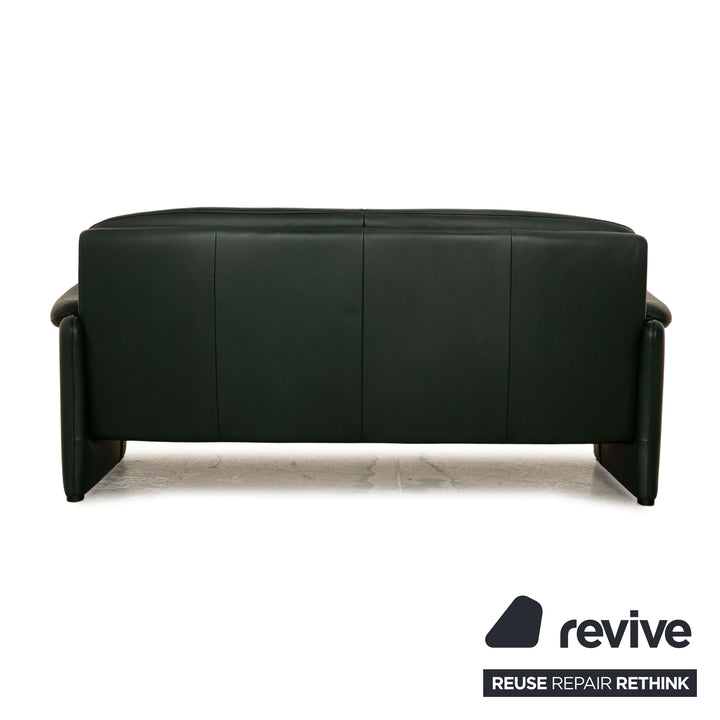 de Sede DS 320 Leder Sofa Garnitur Grün Zweisitzer Hocker