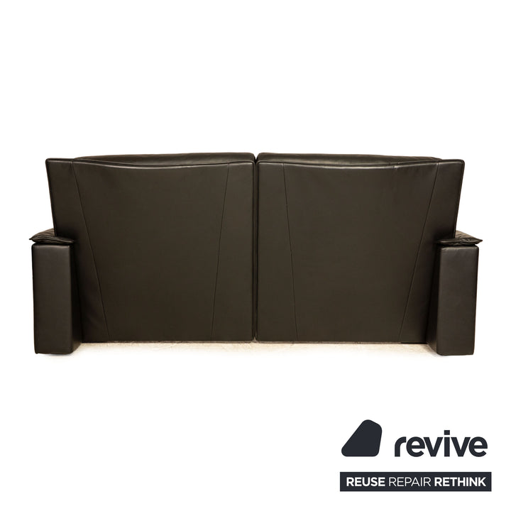 de Sede DS 331 leather three-seater sofa couch black manual function