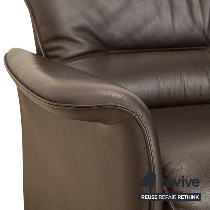 de Sede DS-350 Leder Dreisitzer Braun Kaffee Sofa Couch