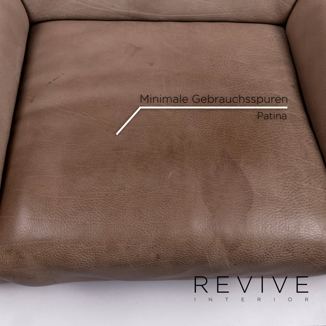 de Sede DS 42 Leder Sofa Garnitur Braun 1x Dreisitzer 1x Zweisitzer 2x Sessel 1x Hocker #10566