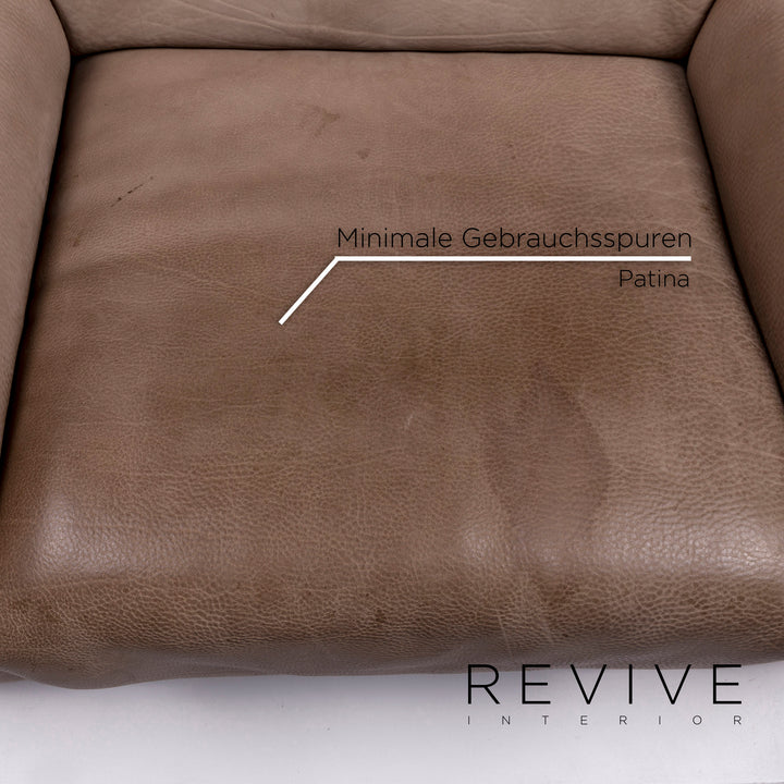 de Sede DS 42 Leder Sofa Garnitur Braun 1x Dreisitzer 1x Zweisitzer 2x Sessel 1x Hocker #10566