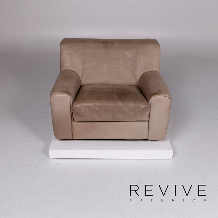 de Sede DS 42 Leder Sofa Garnitur Braun 1x Dreisitzer 1x Zweisitzer 2x Sessel 1x Hocker #10566