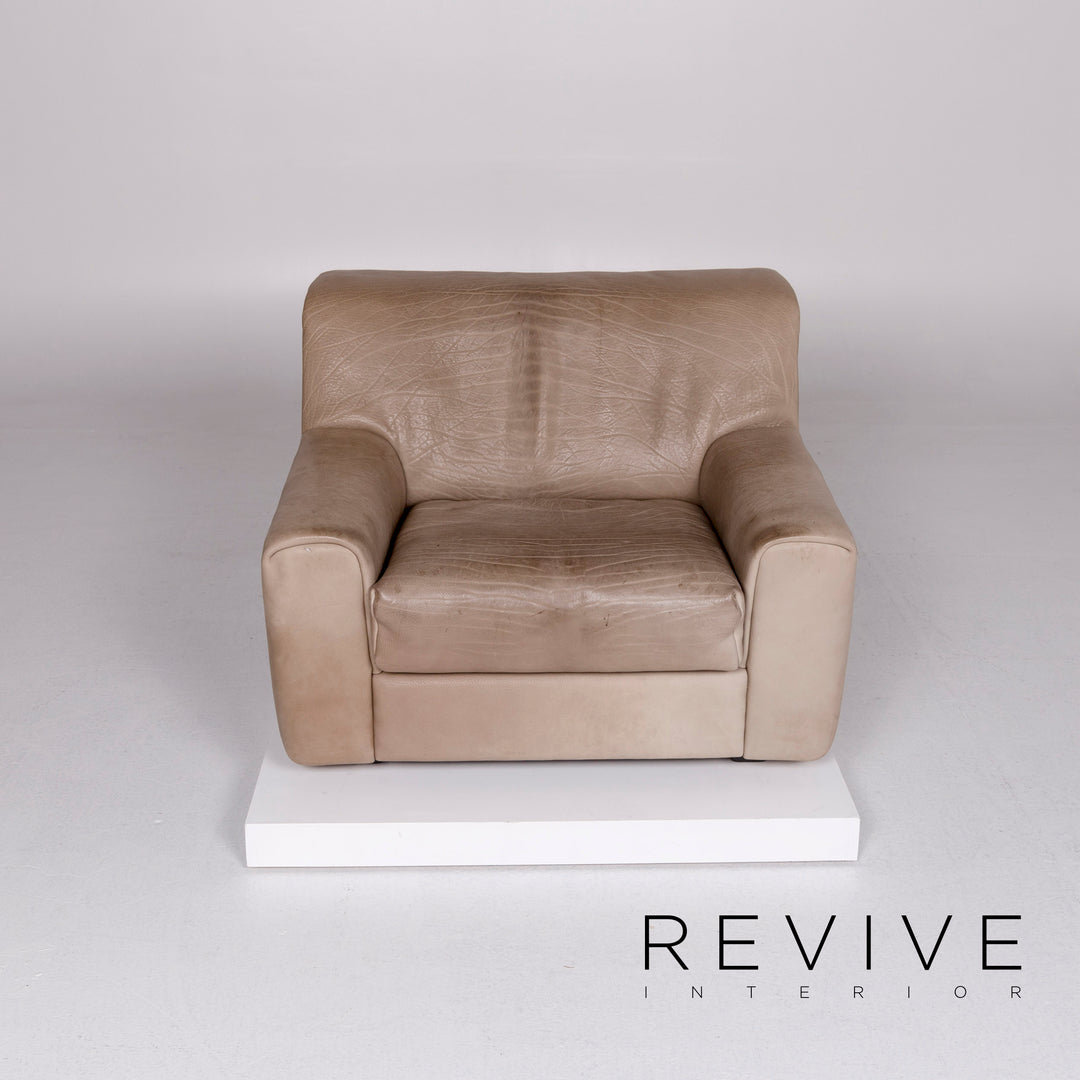 de Sede DS 42 Leder Sofa Garnitur Braun 1x Dreisitzer 1x Zweisitzer 2x Sessel 1x Hocker #10566