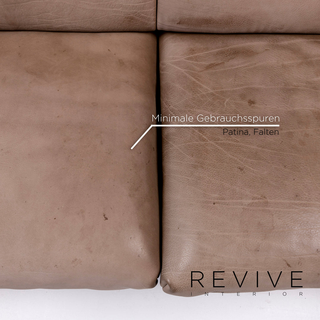 de Sede DS 42 Leder Sofa Garnitur Braun 1x Dreisitzer 1x Zweisitzer 2x Sessel 1x Hocker #10566