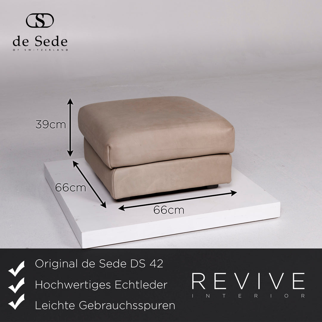de Sede DS 42 Leder Sofa Garnitur Braun 1x Dreisitzer 1x Zweisitzer 2x Sessel 1x Hocker #10566
