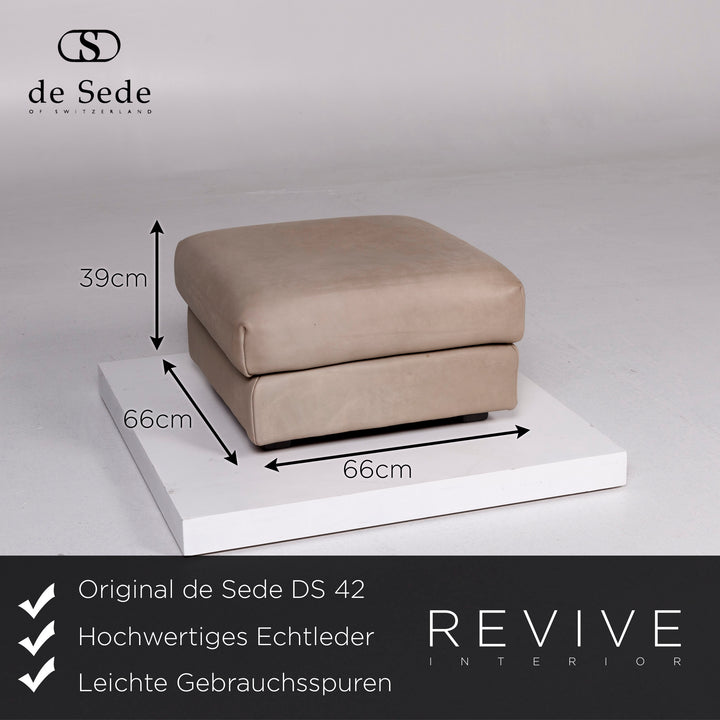 de Sede DS 42 Leder Sofa Garnitur Braun 1x Dreisitzer 1x Zweisitzer 2x Sessel 1x Hocker #10566