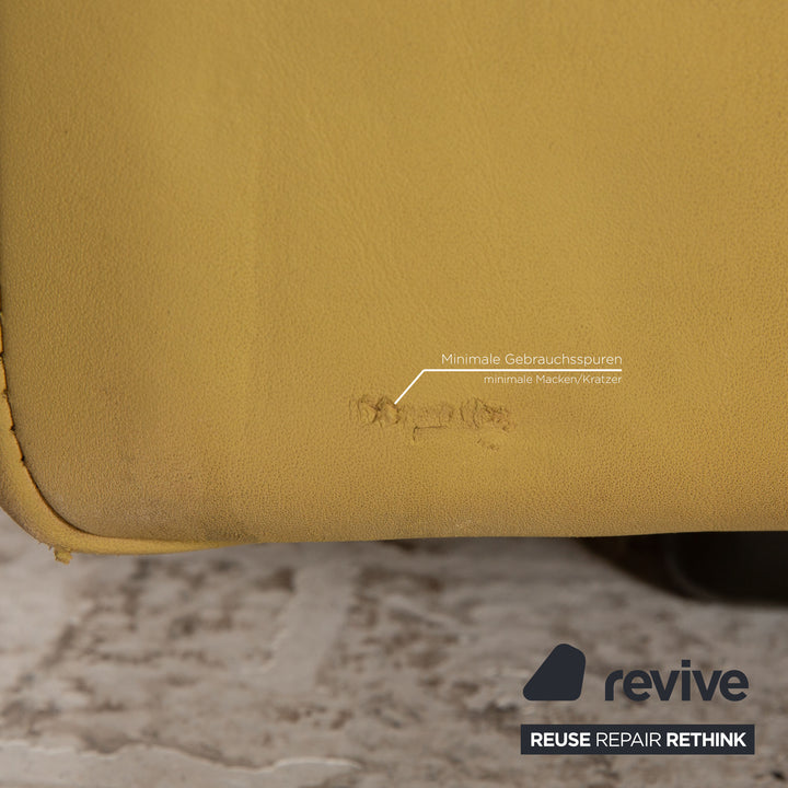 de Sede DS 43 Leder Sofa Gelb Zweisitzer Couch