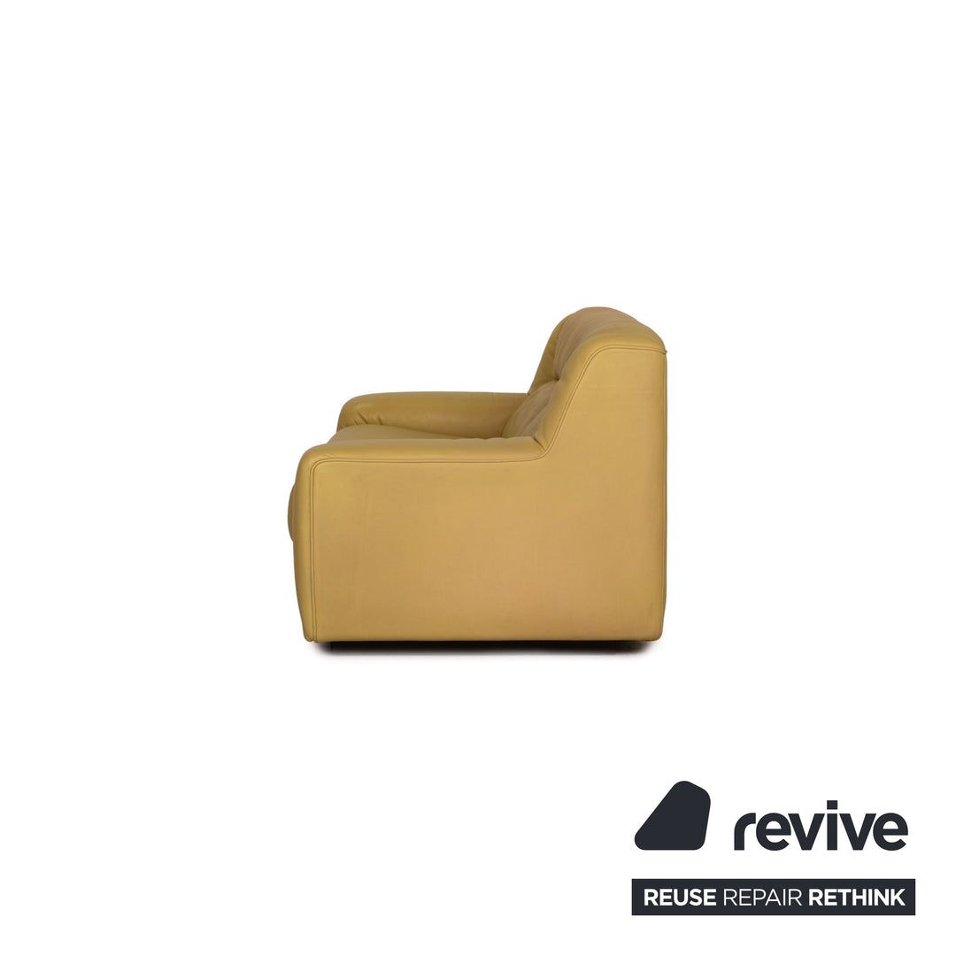 de Sede DS 43 Leder Sofa Gelb Zweisitzer Couch