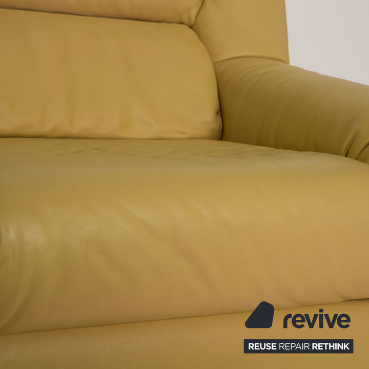 de Sede DS 43 Leder Sofa Gelb Zweisitzer Couch