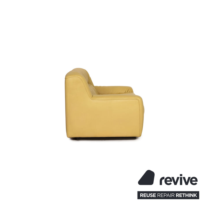 de Sede DS 43 Leder Sofa Gelb Zweisitzer Couch