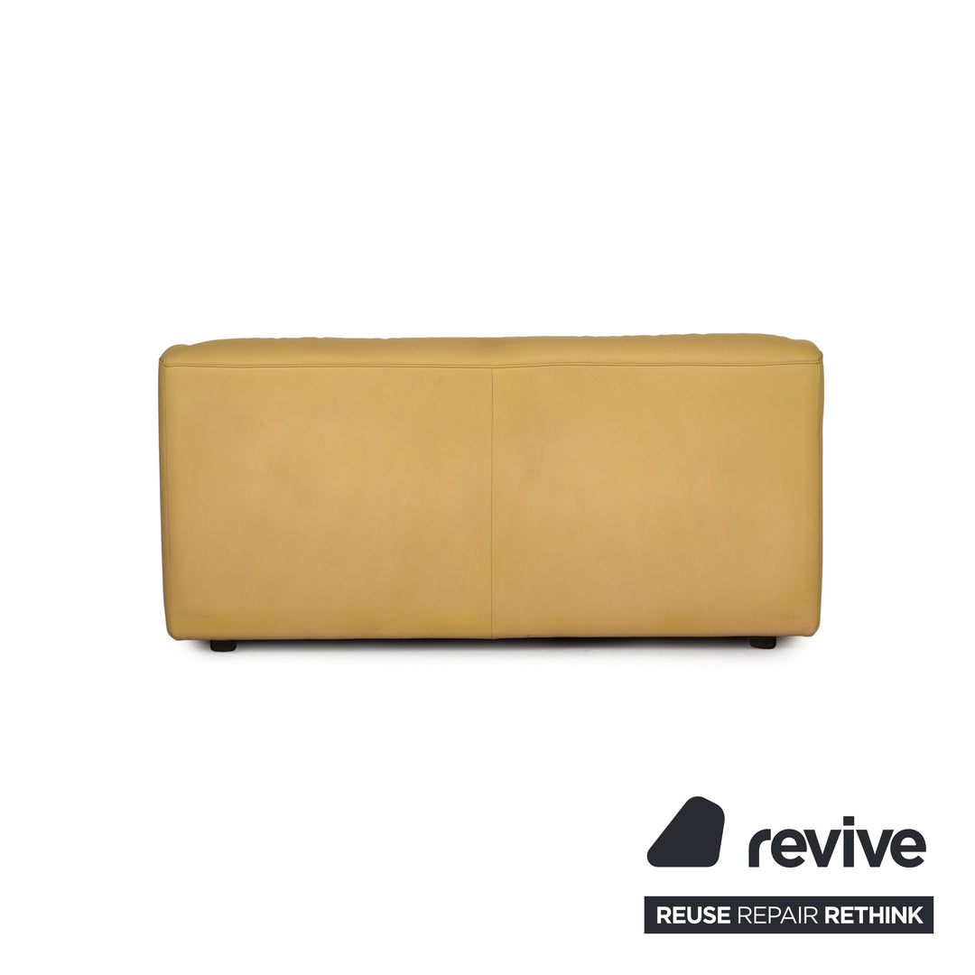 de Sede DS 43 Leder Sofa Gelb Zweisitzer Couch