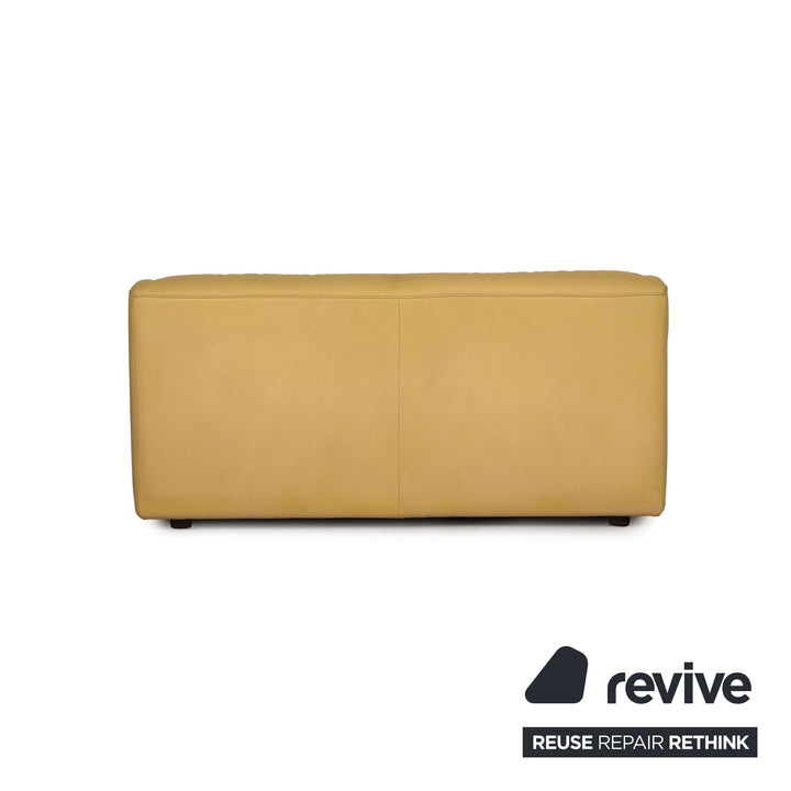 de Sede DS 43 Leder Sofa Gelb Zweisitzer Couch