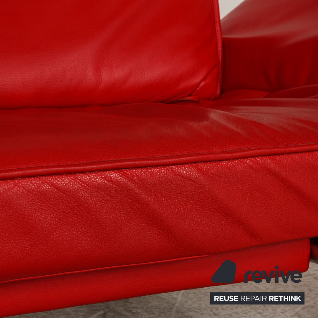 de Sede DS 450 leather soda red two-seater couch function