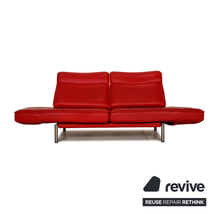 de Sede DS 450 leather soda red two-seater couch function