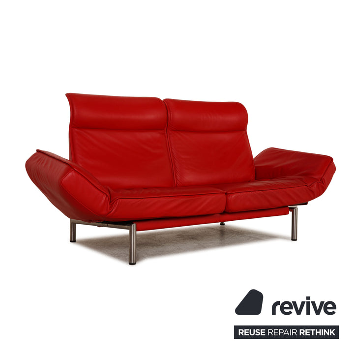 de Sede DS-450 Leder Sofa Rot Zweisitzer Couch Funktion