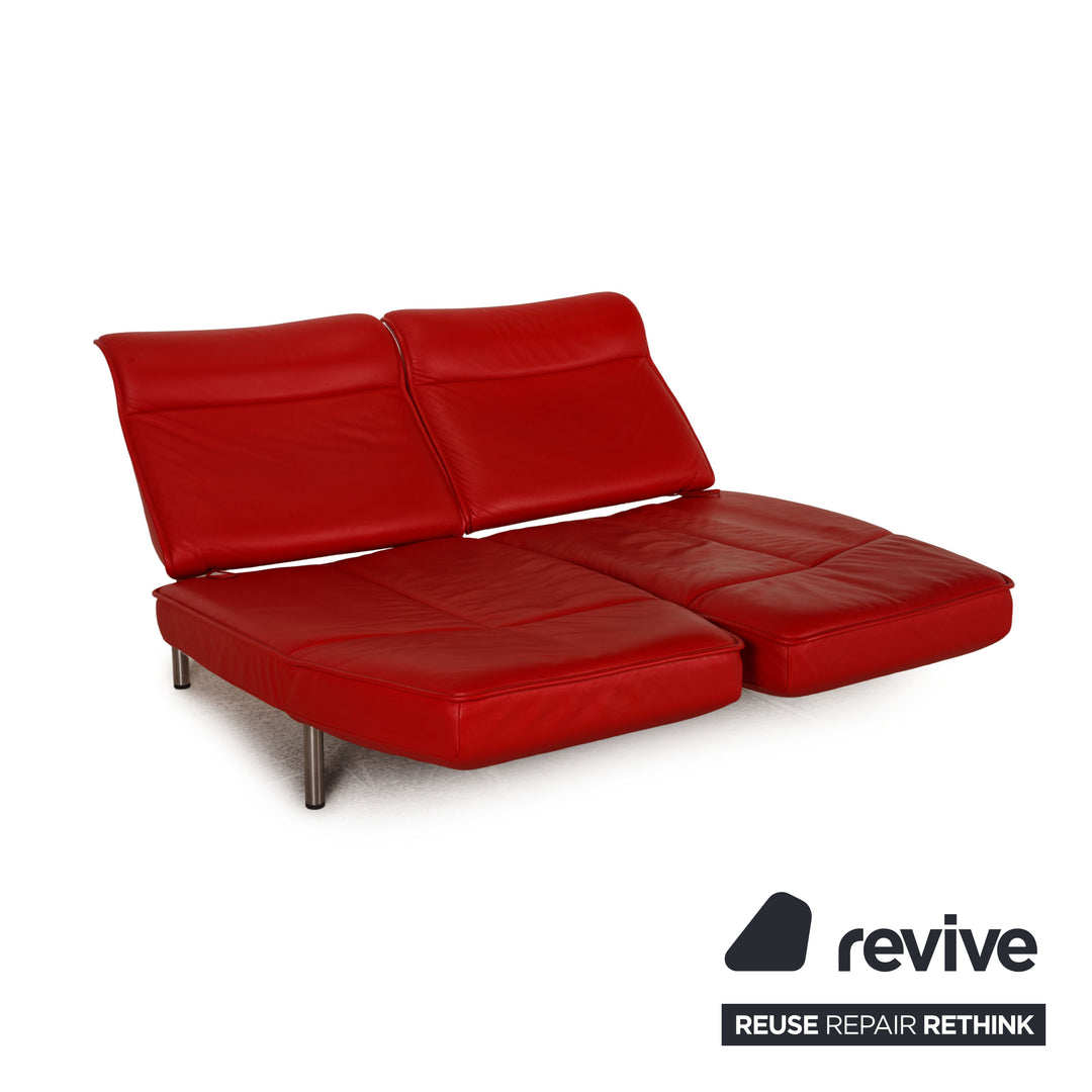 de Sede DS 450 leather soda red two-seater couch function