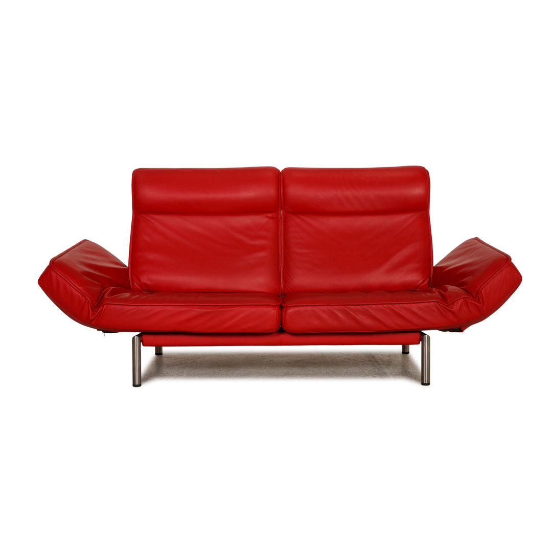 de Sede DS 450 leather soda red two-seater couch function