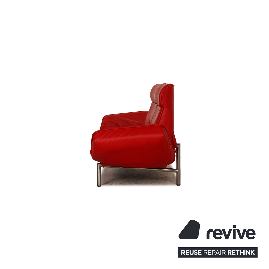 de Sede DS-450 Leder Sofa Rot Zweisitzer Couch Funktion