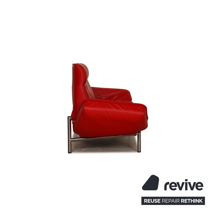 de Sede DS-450 Leder Sofa Rot Zweisitzer Couch Funktion