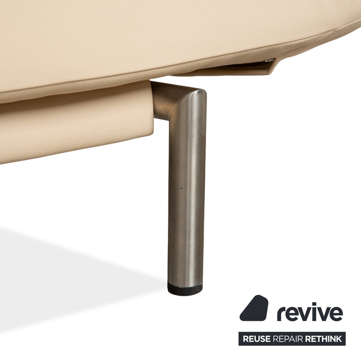 De Sede DS-450 Leder Zweisitzer Creme Beige manuelle Funktion Sofa Couch