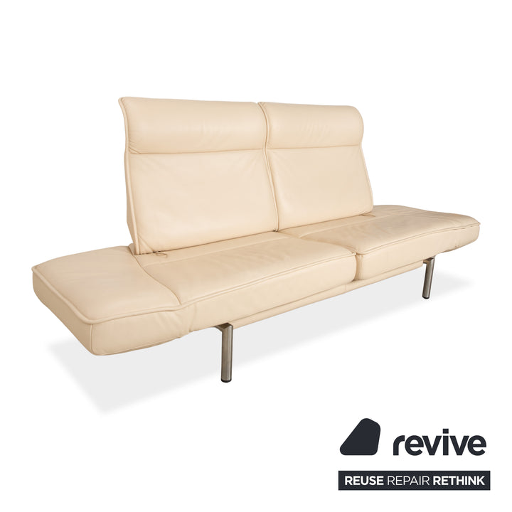 De Sede DS-450 Leather Two-Seater Cream Beige Manual Function Sofa Couch