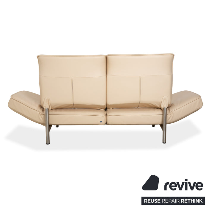 De Sede DS-450 Leather Two-Seater Cream Beige Manual Function Sofa Couch