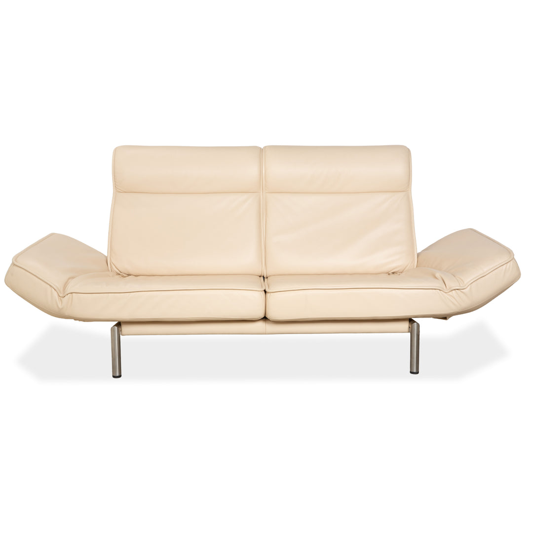 De Sede DS-450 Leder Zweisitzer Creme Beige manuelle Funktion Sofa Couch