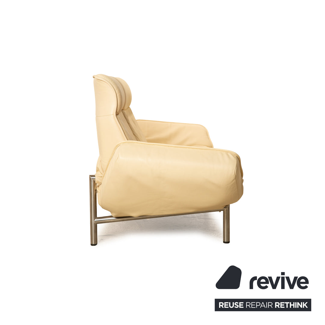 de Sede DS 450 Leder Zweisitzer Creme manuelle Funktion Sofa Couch