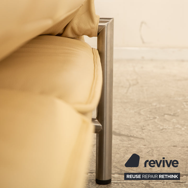 de Sede DS 450 Leder Zweisitzer Creme manuelle Funktion Sofa Couch