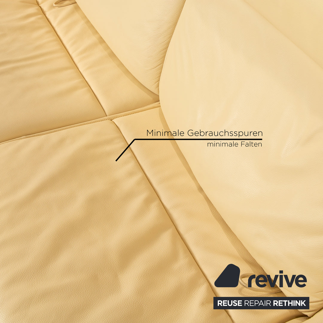 de Sede DS 450 Leder Zweisitzer Creme manuelle Funktion Sofa Couch