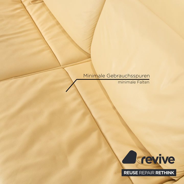 de Sede DS 450 Leder Zweisitzer Creme manuelle Funktion Sofa Couch